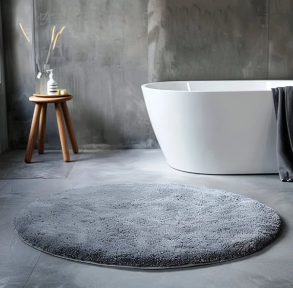 tapis rond salle de bain