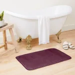 Tapis salle de bain bordeaux