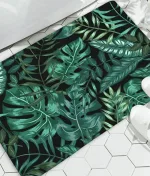 Tapis salle de bain jungle