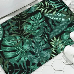 Tapis salle de bain jungle